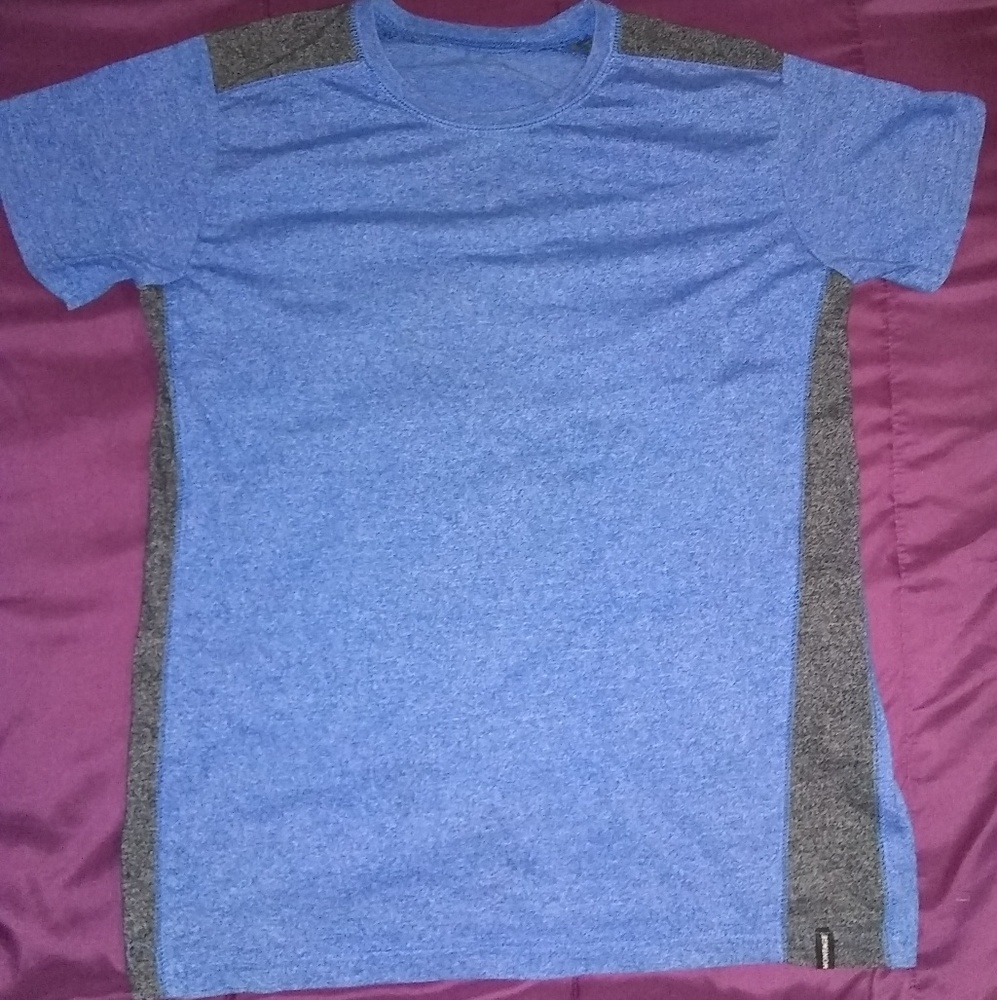 Montage Boy's T-Shirt in Blue & Gray/Black